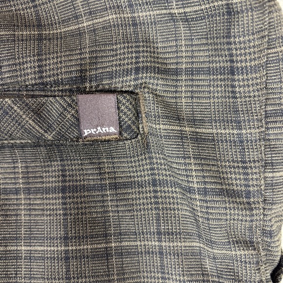PrAna Mens Breathe Straight Fit Pants Size 34x30 Side Pocket Plaid Brown - Picture 12 of 12